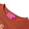 Camicia per bambini Vidaxl con maniche lunghe 116 Cognac Colorato