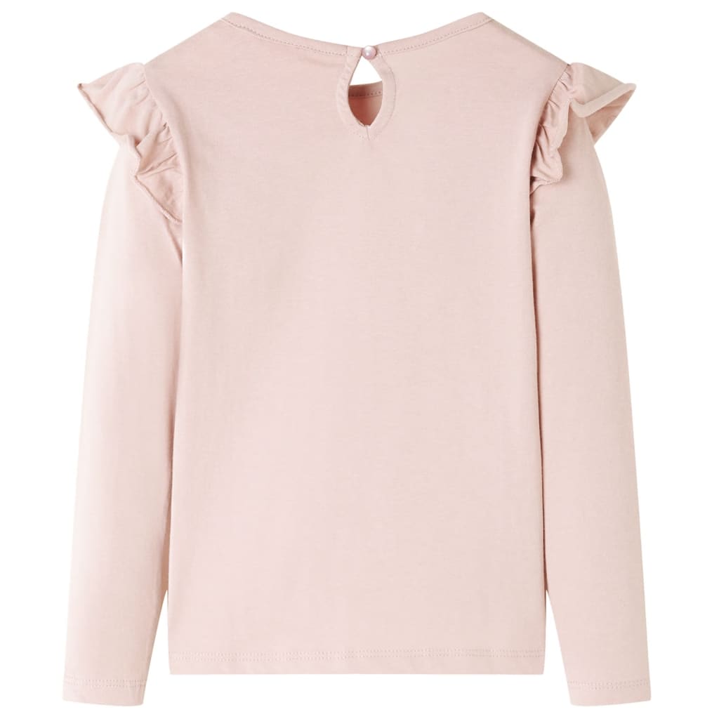 Camicia per bambini Vidaxl con maniche lunghe 92 rosa