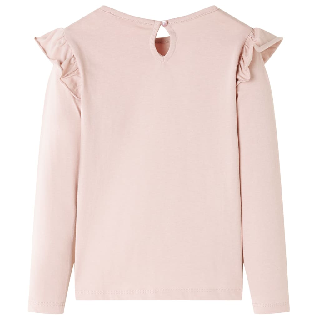 Camicia per bambini Vidaxl con maniche lunghe 104 rosa