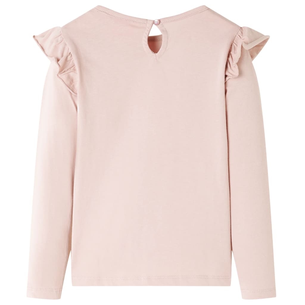 Camisa para niños de Vidaxl con mangas largas 116 Pink
