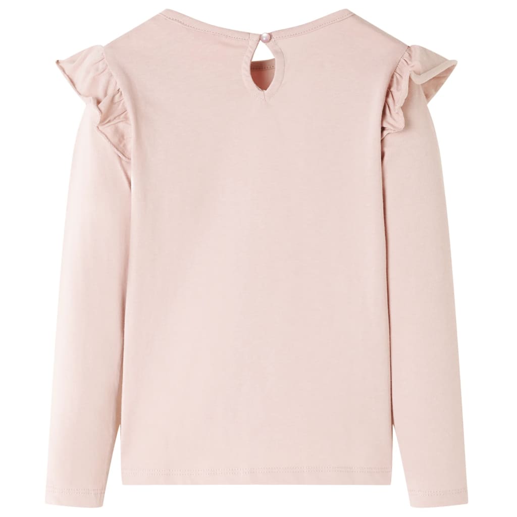 Camicia per bambini Vidaxl con maniche lunghe 128 rosa