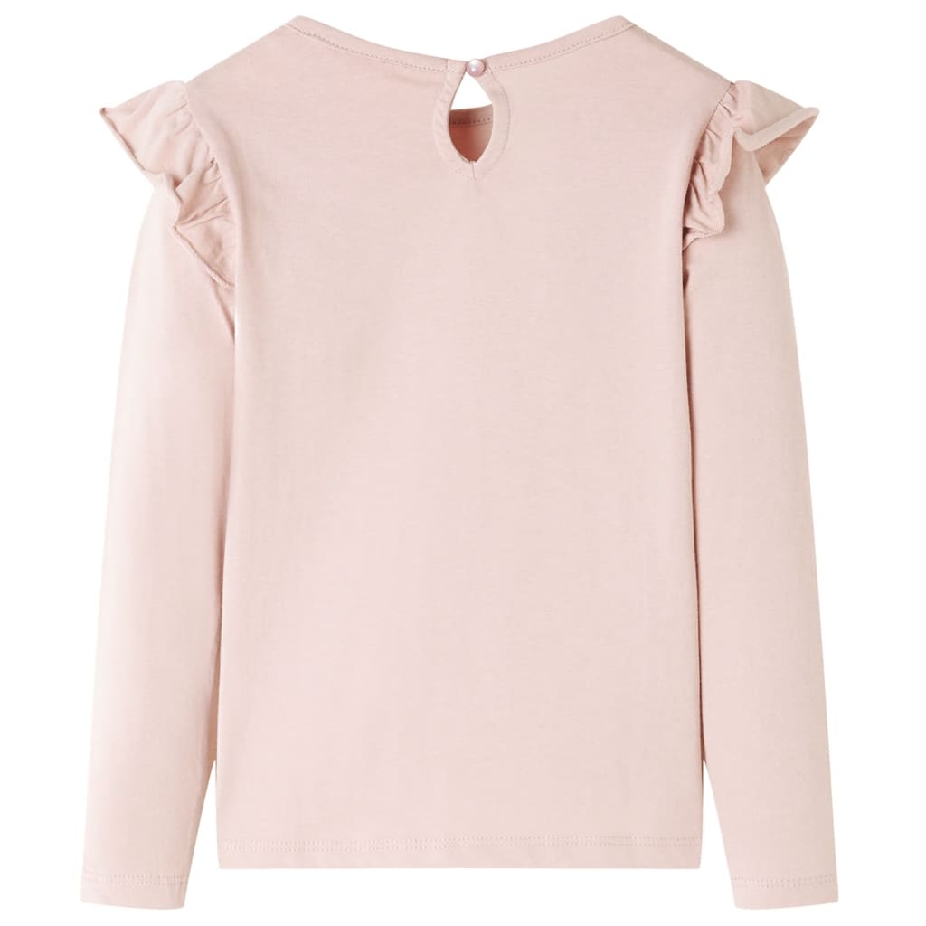 Camicia per bambini Vidaxl con maniche lunghe 140 rosa