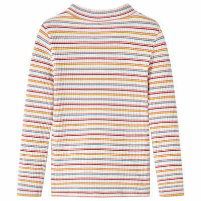 Camicia per bambini Vidaxl con maniche lunghe 92 Ecru a strisce