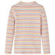 Camicia per bambini Vidaxl con maniche lunghe 104 a strisce ecru