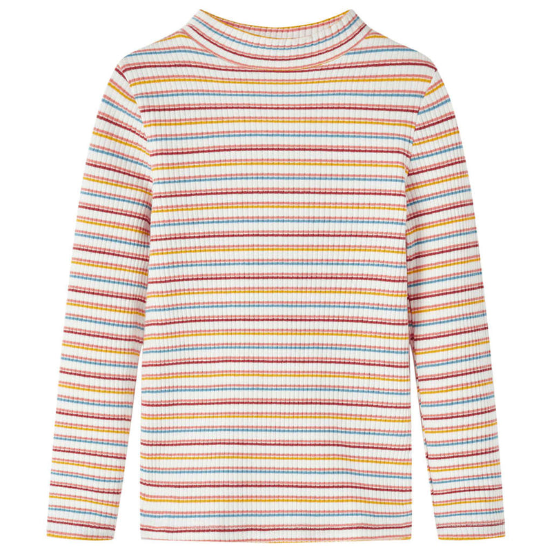 Vidaxl kindershirt met lange mouwen 104 gestreept ecru