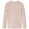 Camisa para niños Vidaxl con mangas largas 104 ECRU a rayas