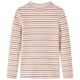 Camicia per bambini Vidaxl con maniche lunghe 116 a strisce Ecru