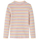 Camicia per bambini Vidaxl con maniche lunghe 128 ecru a strisce