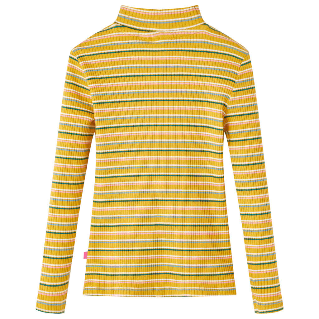 Camicia per bambini Vidaxl con maniche lunghe 104 ocra a strisce