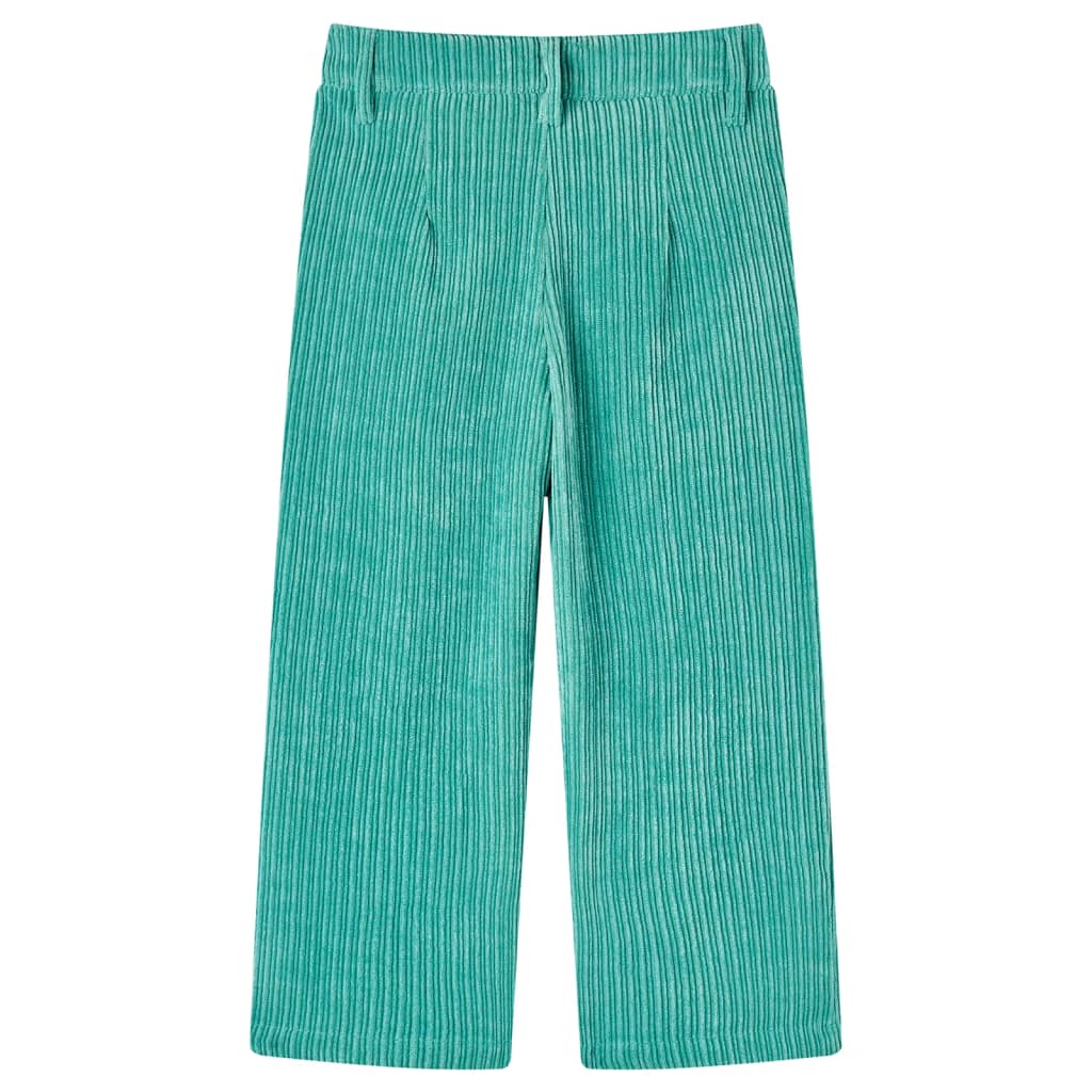 VidaXL Kinderbroek 92 ribfluweel mintgroen