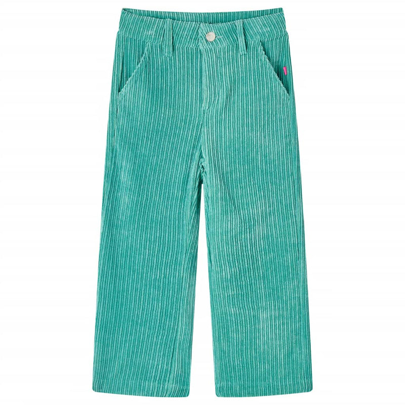 Vidaxl kinderbroek 116 ribfluweel mintgroen