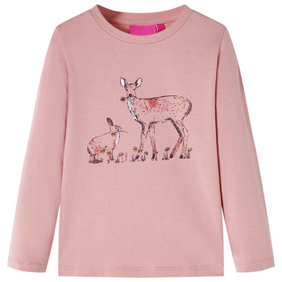 Camicia per bambini Vidaxl con maniche lunghe 92 rosa