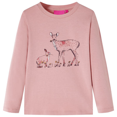 Camicia per bambini Vidaxl con maniche lunghe 104 rosa