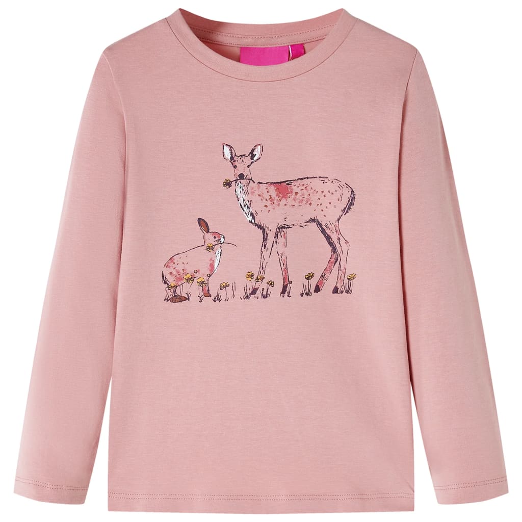 VidaXL Kindershirt met lange mouwen 128 roze