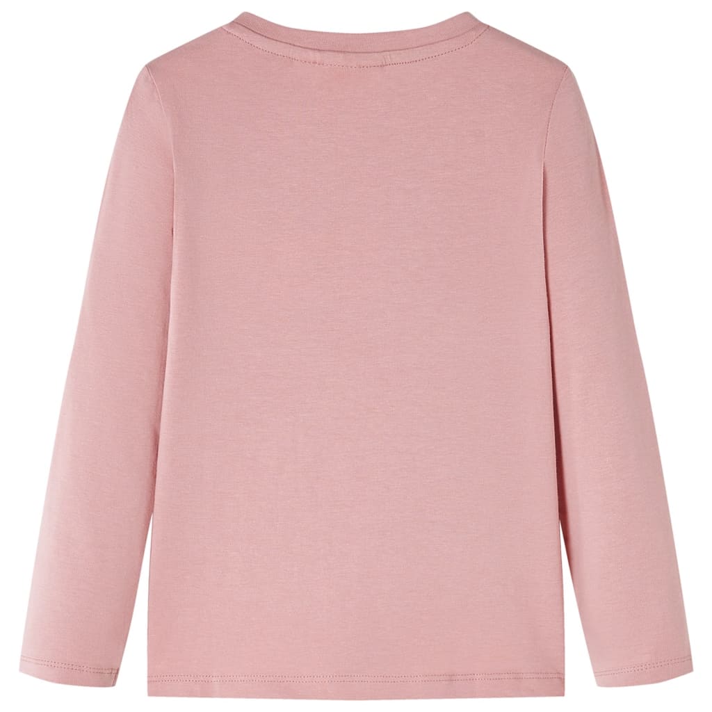 Camicia per bambini Vidaxl con maniche lunghe 128 rosa