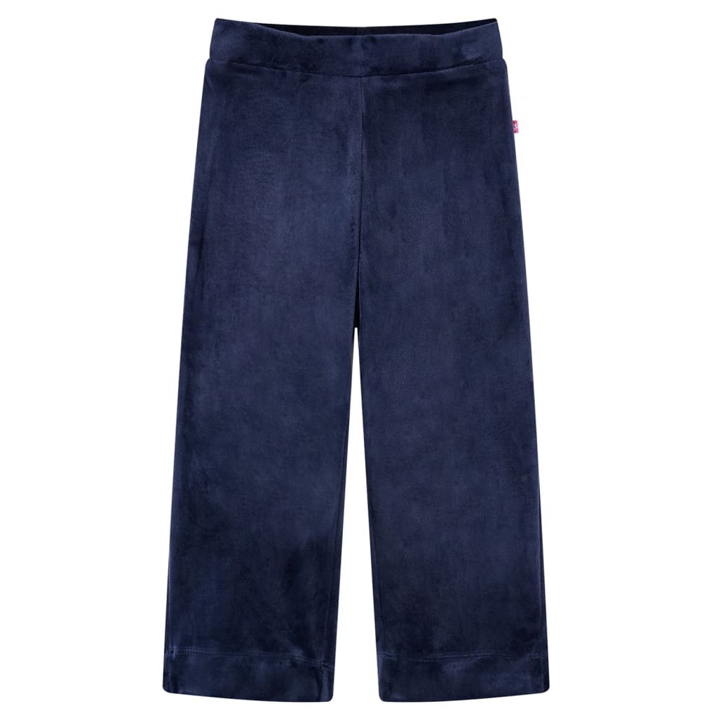 VidaXL Kinderbroek fluweel 92 donkerblauw