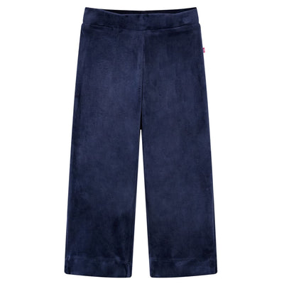 VidaXL Kinderbroek fluweel 116 donkerblauw