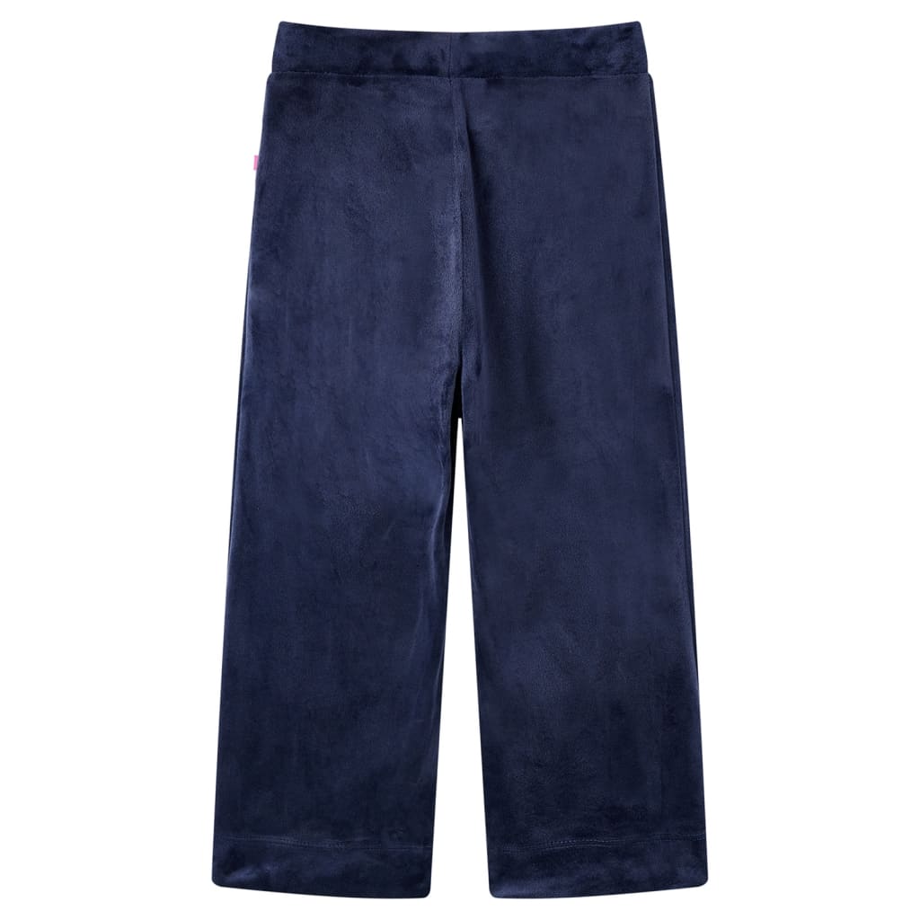 Vidaxl kinderbroek fluweel 116 donkerblauw