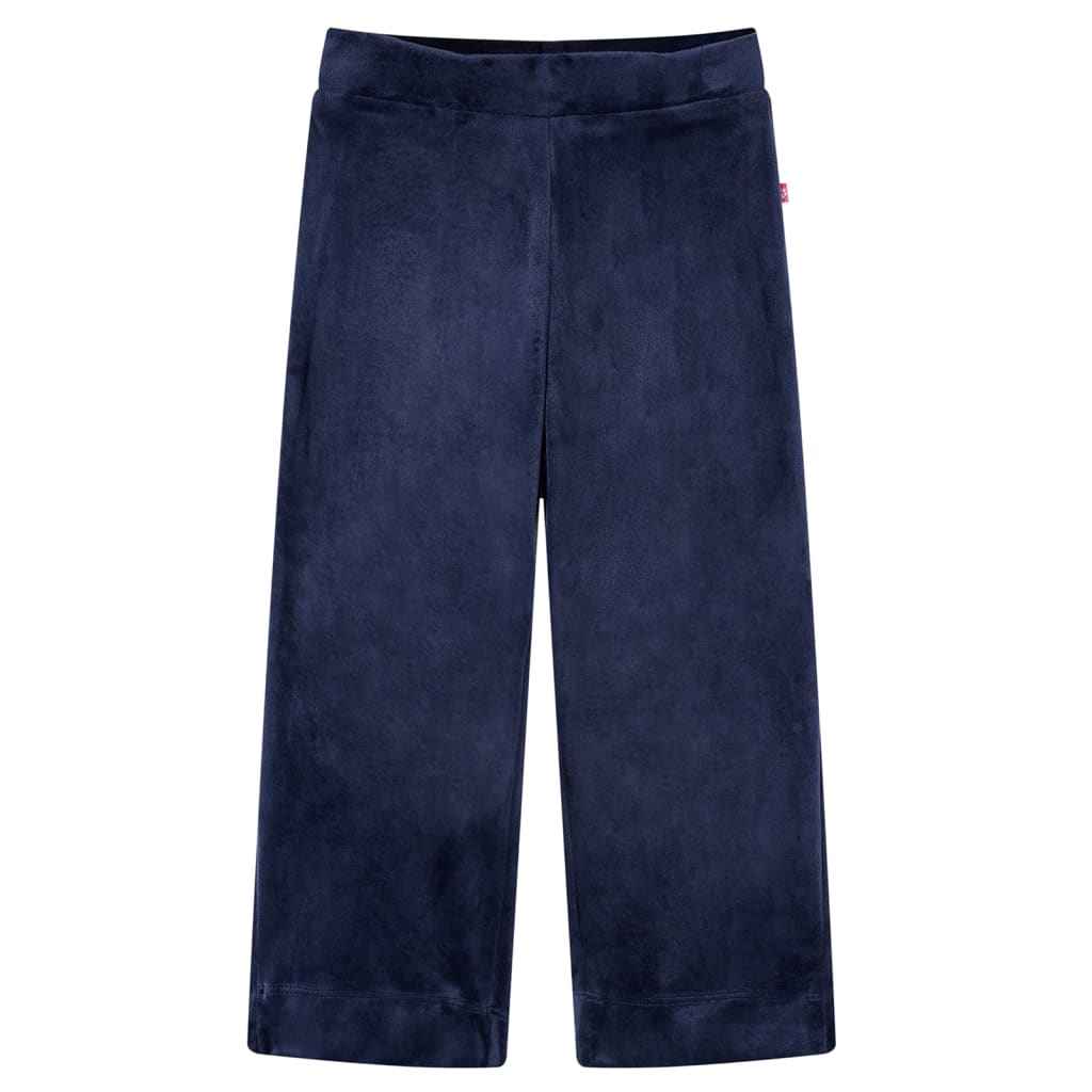 VidaXL Kinderbroek fluweel 128 donkerblauw