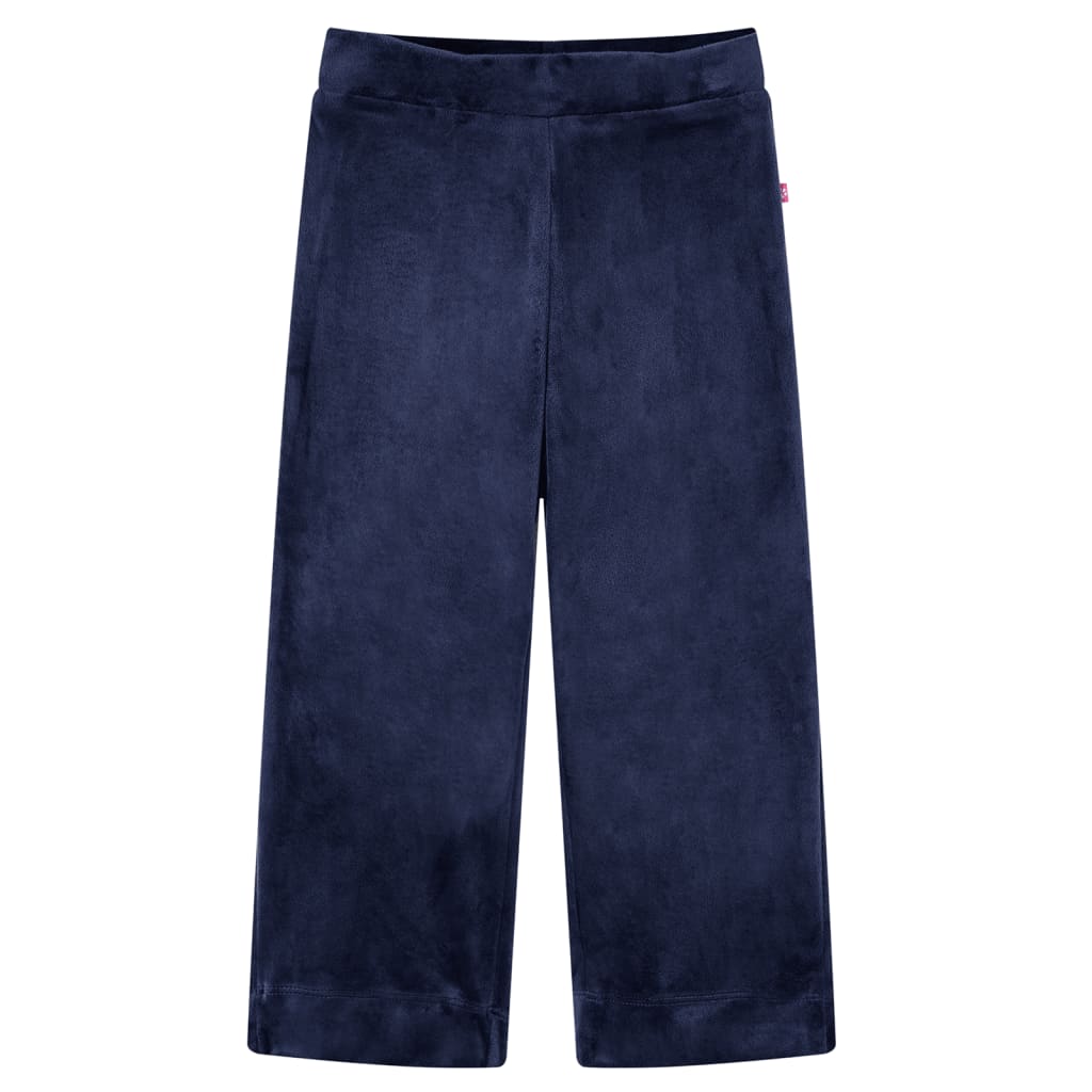 VidaXL Kinderbroek fluweel 140 donkerblauw