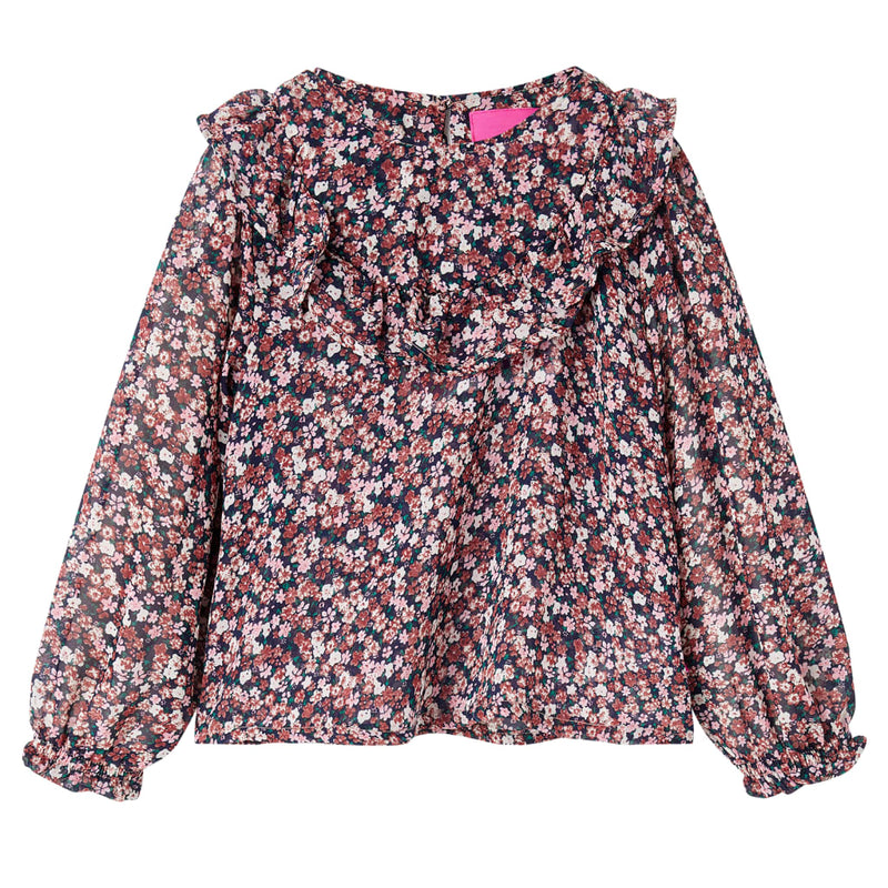 Vidaxl kindershirt met lange mouwen 92 donkerroze