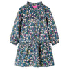 Abito per bambini Vidaxl con maniche lunghe 128 blu scuro