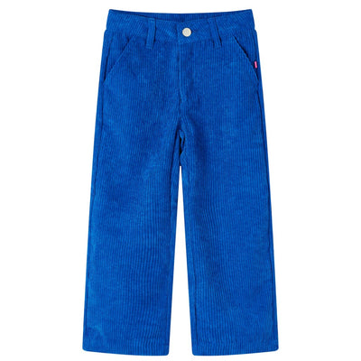 Vidaxl Kinderbroek 104 Rib Velvet Cobalt azul