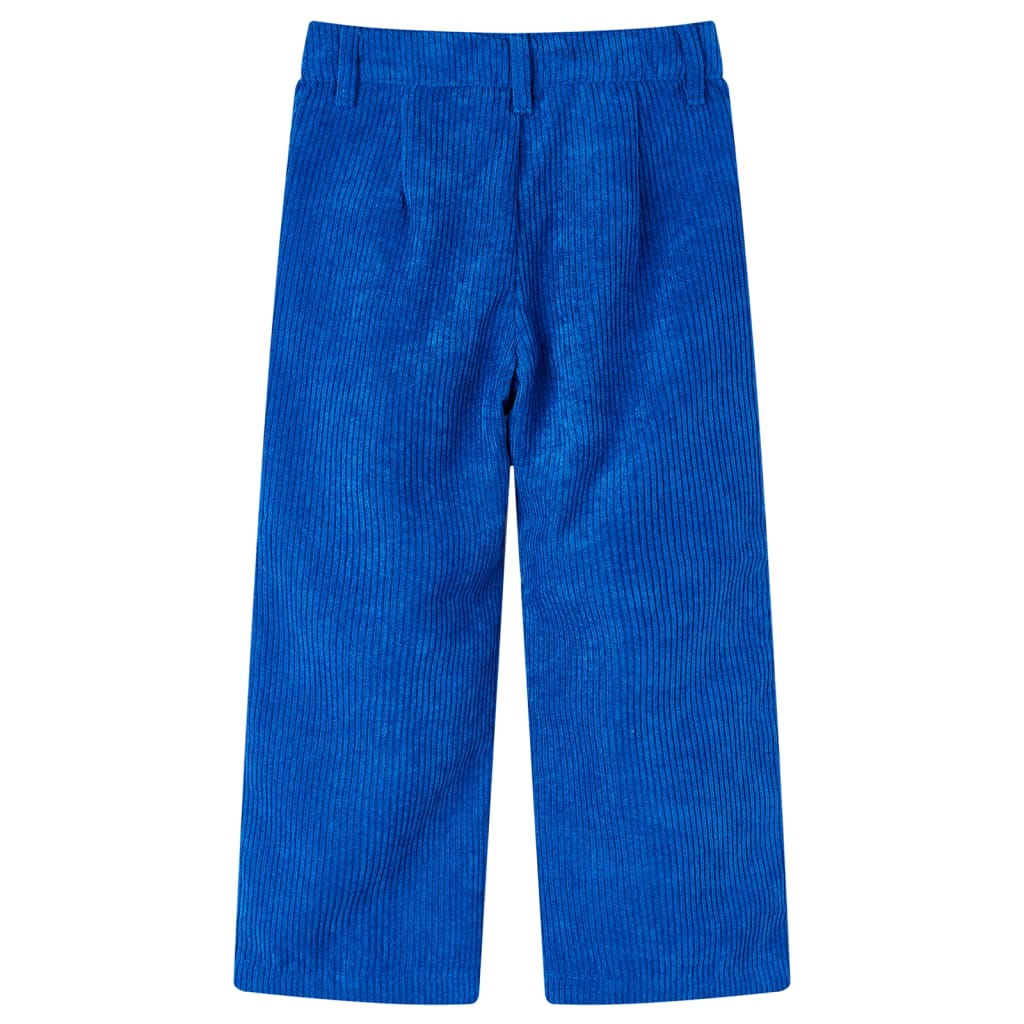 Vidaxl kinderbroek 116 ribfluweel kobaltblauw