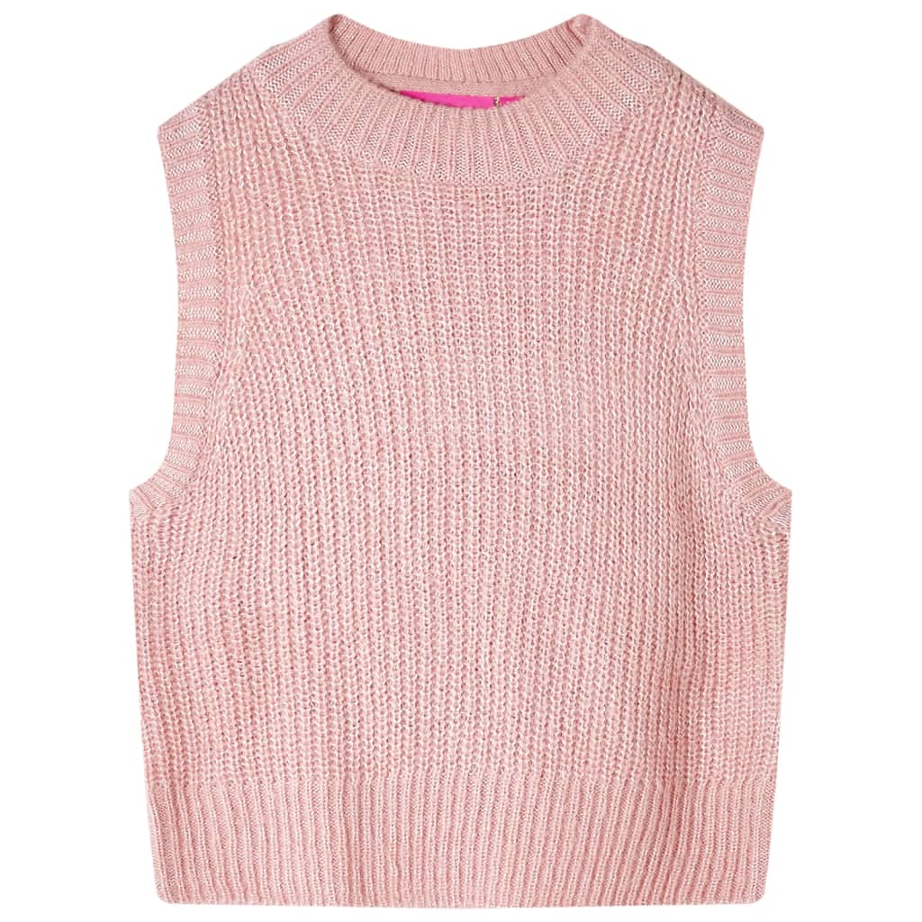 Vidaxl kinderspencer gebreid 128 lichtroze