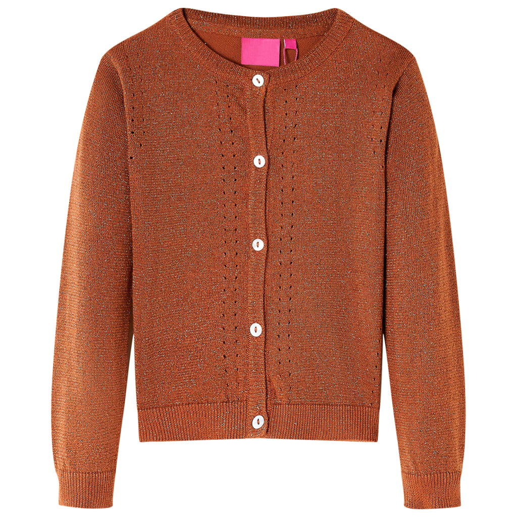 Vidaxl Kinteervest Knited 116 Cognac Colored