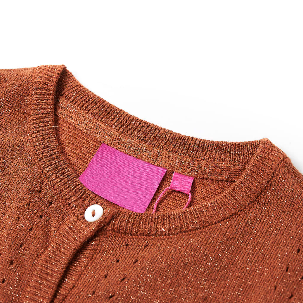 Vidaxl Kinteervest Knited 116 Cognac Colored