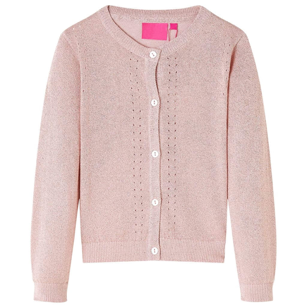 Chaleco infantil de Vidaxl tejido 116 rosa suave
