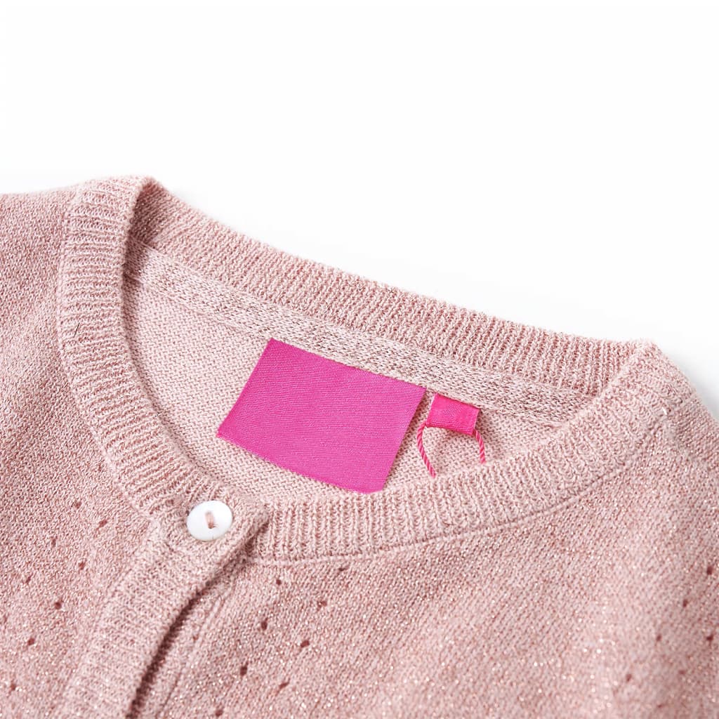 Chaleco infantil de Vidaxl tejido 116 rosa suave