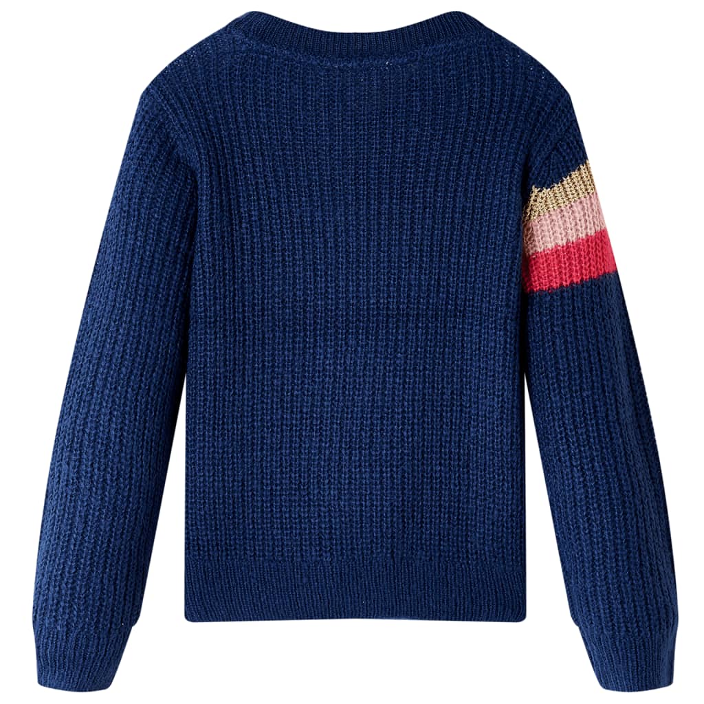 Vidaxl kindertrui gebreid 140 marineblauw