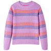Vidaxl Swater per bambini a maglia con strisce 140 lilla e rosa