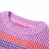 Vidaxl Swater per bambini a maglia con strisce 140 lilla e rosa