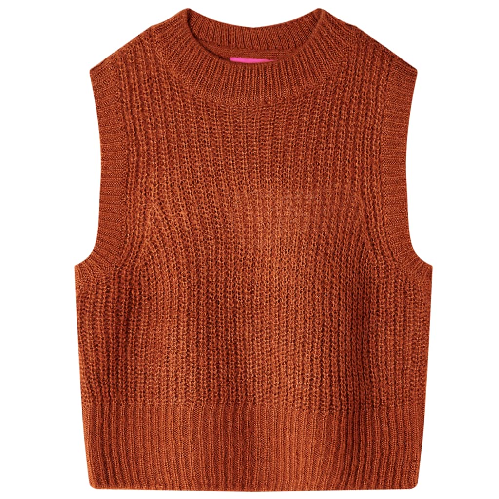 Vidaxl Kindenspencer Knited 104 Cognac Colored