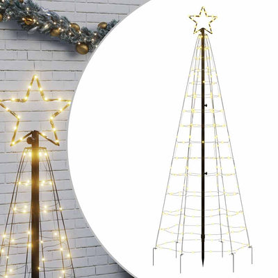 Árbol de Navidad LED Vidaxl con picos 220 LED WHITE CALIENTE 180 cm