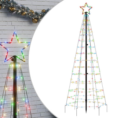 Árbol de Navidad LED Vidaxl con picos 220 LED coloridos 180 cm