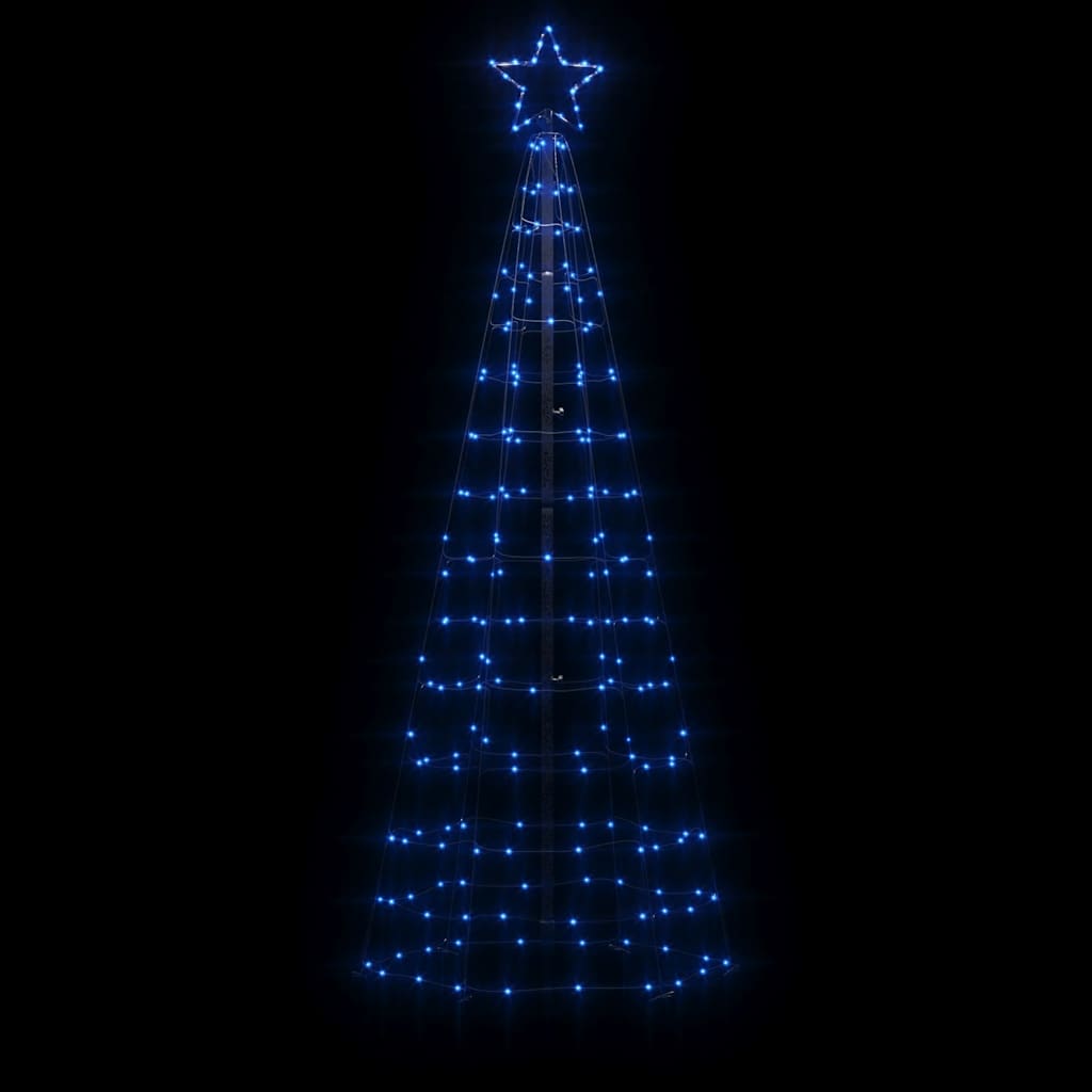 Cono leggero Vidaxl con perni di terra 220 LED blu 180 cm