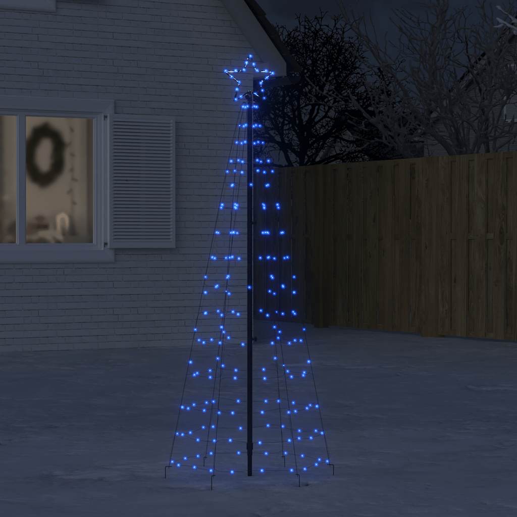 Cono leggero Vidaxl con perni di terra 220 LED blu 180 cm