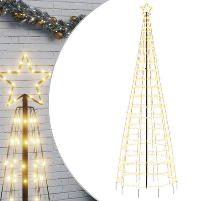 Árbol de Navidad LED Vidaxl con picos 570 LED WHITE CALIENTE 300 cm
