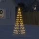 Vidaxl LED Tree di Natale a Vlagmast 200 LED Warm White 180 cm