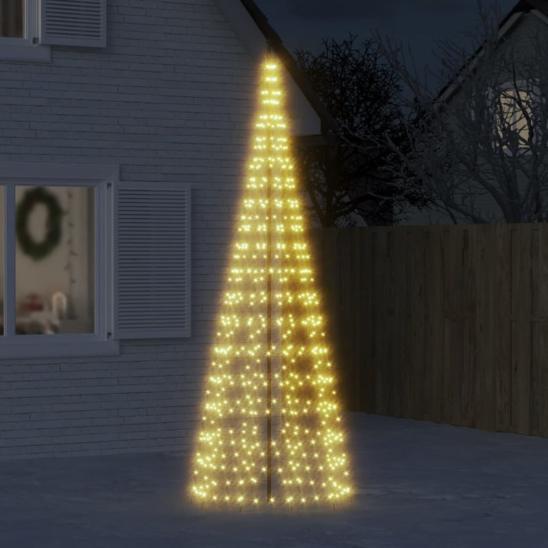 Vidaxl LED Tree di Natale a Vlaggenmast 550 LED White White 300 cm