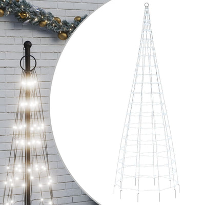 Árbol de Navidad LED Vidaxl en Vlaggenmast 550 LED WHITE CRIO 300 cm