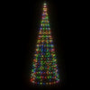Cono de luz Vidaxl con alfileres de tierra 550 LED multicolor de 300 cm