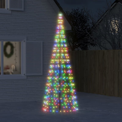 Cono de luz Vidaxl con alfileres de tierra 550 LED multicolor de 300 cm