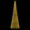Árbol de Navidad LED Vidaxl en Vlaggenmast 1534 LED WHITE CALIENTE 500 cm