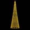 Vidaxl LED Tree di Natale a Vlaggenmast 1534 LED White White 500 cm