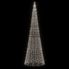 Árbol de Navidad LED Vidaxl en la bandera 1534 LED White Cold White 500 cm